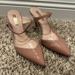 Louise et Cie Rose Petal Heels with Clear Strap